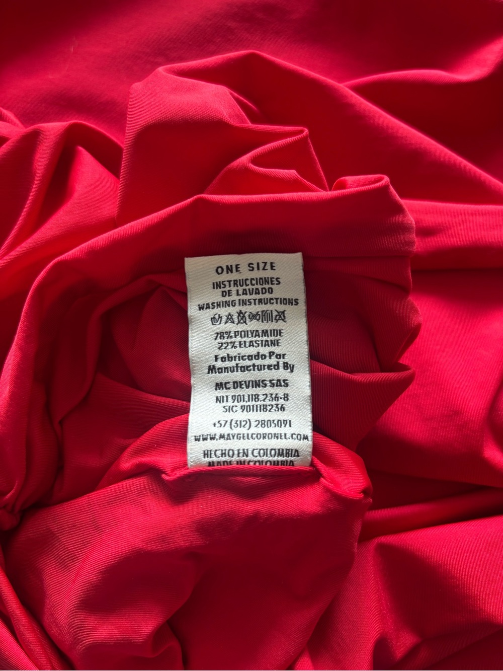 Asymmetrical One-Shoulder Red Ruffle Bodycon Dress - Picture 4 of 4